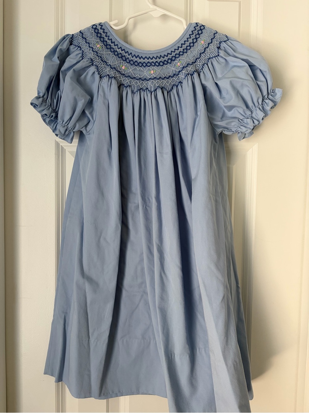 Rosalina Collection Light Blue Smocked Girls' Dress - 4T
